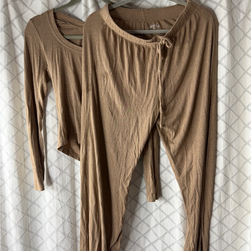 Year of Ours Tan Pajama Set